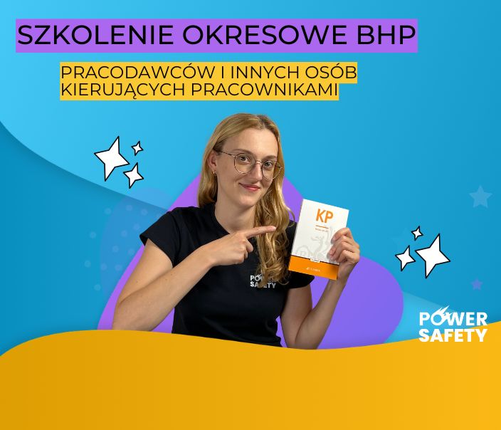 Uśmiechnięta dziewczyna trzyma w rękach kodeks pracy - Power safety szkolenie okresowe bhp kurs