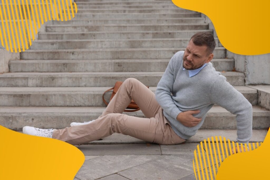 Leżący na ziemi mężczyzna - Power Safety